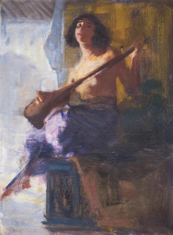 Odalisca con mandolino